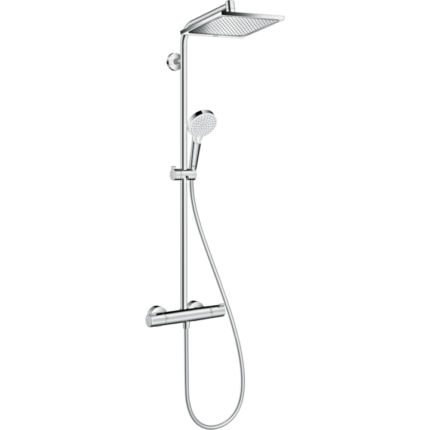 Sistem de dus termostat Hansgrohe Crometta E 240 , 1 jet, brat dus 350 mm, crom