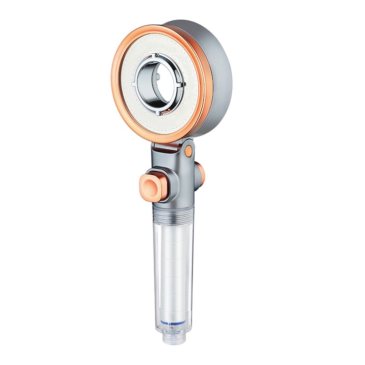 Cap de dus, YWX, Inox, Cu fltru de apa, Argintiu