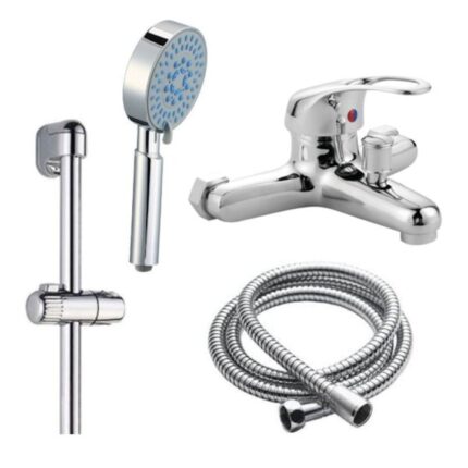 Set baterie de cada cu bara, furtun si para de dus