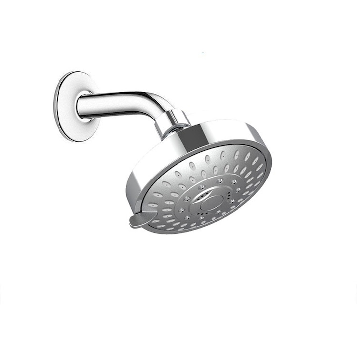 Cap de dus tip ploaie, ABS, ajustabil, argintiu