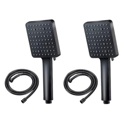 Set para de dus/furtun, YWX, ABS, 1.5m, 2 Seturi, 6 moduri pot fi comutate, Usor de operat, Negru