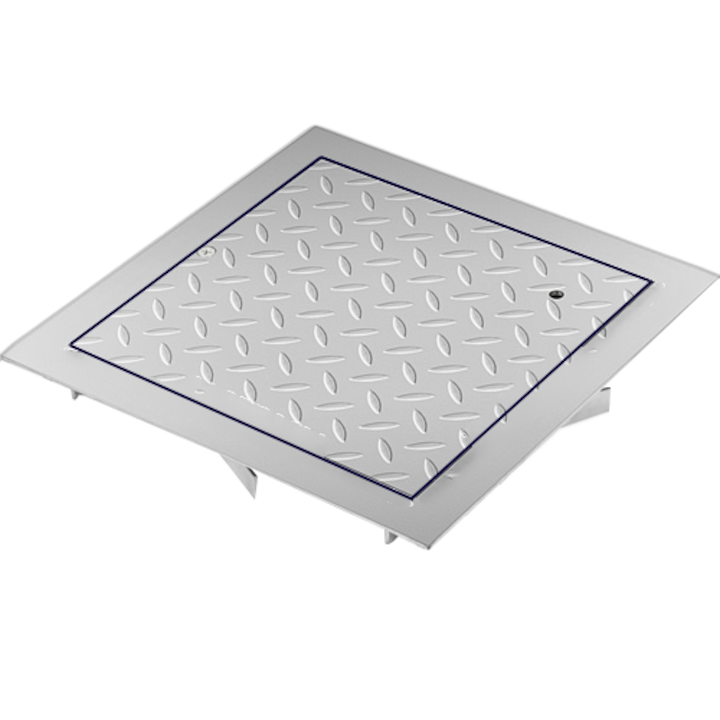 Capac de canalizare ingropat, Vevor, galvanizat, etans si blocat, 118x118 inch