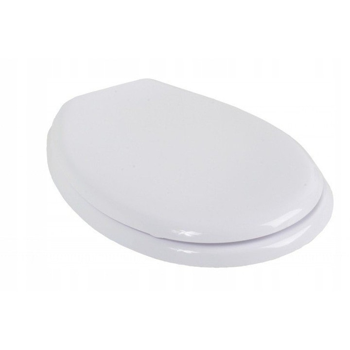 Capac de toaleta, Bisk, Polipropilena, Alb