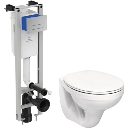 Set Incastrat - Ideal Standard + Kolo Idol - Gata de montaj - Vas wc Suspendat Kolo Idol + Capac softclose + Rezervor Ideal Standard