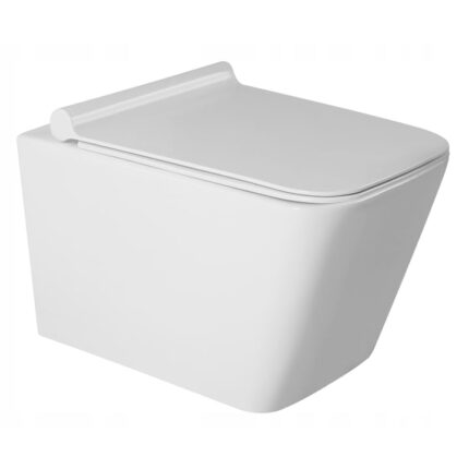 Vas de toaleta Granitan, Suspendat, Easy Clean, 51 x 36 x 37 cm, Alb
