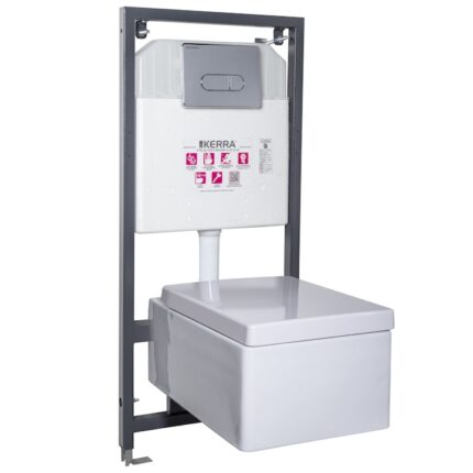 Pachet vas WC suspendat Thor White, gata de montaj, capac Duroplast softclose, rezervor incastrat