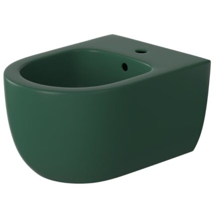 Vas bideu EGO Michael, 49x36 cm, Verde, Power Colour, semi-mat, montaj suspendat, cu preaplin