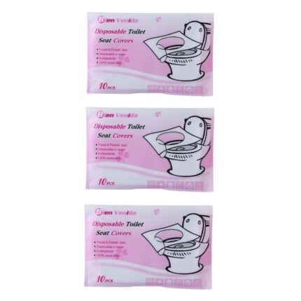 Set 3 protectii de toaleta de unica folosinta, JENUOS®, 36x42cm, portabil, pentru adulti si copii, potrivit pentru utilizare in calatorii