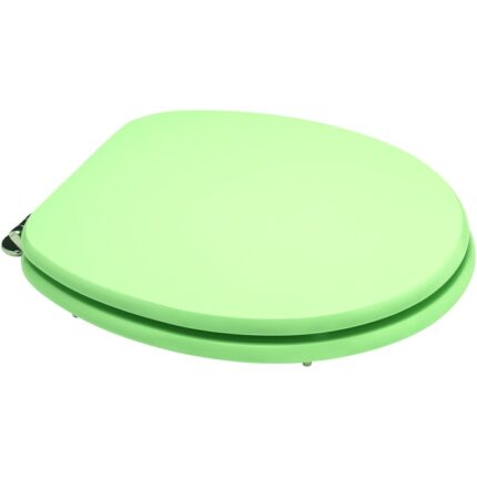 Capac WC universal Savini Due, din MDF, 37.5x5.5x44.3cm, grosime material 18mm, antibacteric, cu balamale metalice, verde opac