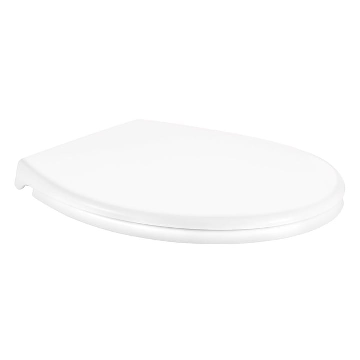 Capac de WC cu inchidere lenta, Fala, Polipropilena, Alb