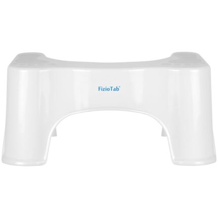 Taburet WC FizioTab® Clasic, Solutia Naturala Impotriva Constipatiei Si Hemoroizilor, Scaunel Inaltator WC Pentru Pozitia Corecta Pe Toaleta, Alb, Inaltime 21 cm