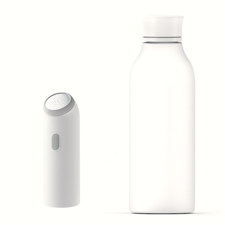 Reducerea Disconfortului provocat de Hemoroizi Kit Bideu Portabil Electric si Sticla, Presiune ajustabila, Reducerea Disconfortului provocat de Hemoroizi, Rezistenta la apa IPX7, Reincarcabil, USB Type-C, Alb
