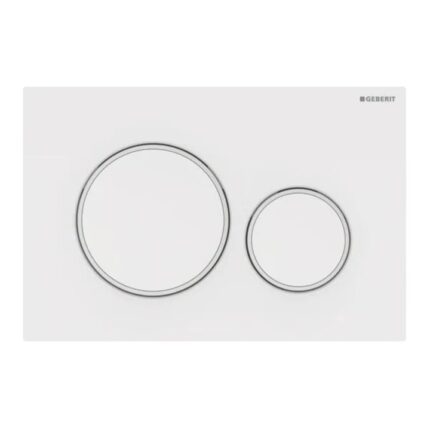 Clapeta de actionare rezervor WC incastrat Geberit Sigma20, pentru spalare cu doua volume, alb mat