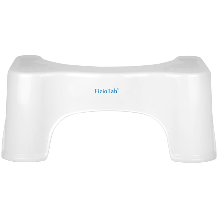 Taburet WC FizioTab® Mic, Solutia Naturala Impotriva Constipatiei Si Hemoroizilor, Scaun Suport Picioare WC, Scaunel Inaltator WC Pentru Pozitia Ghemuit Corecta Pe Toaleta, 1 buc, Alb, Inaltime 17 cm