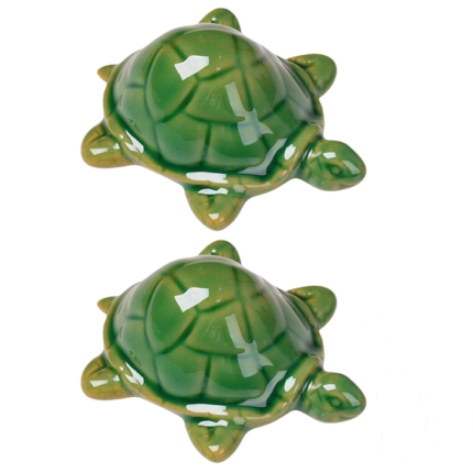 Capace bolt toaleta zenzmy, ceramica, tematica marina, set 2, verde, 3.2x2.4x1.1 inch