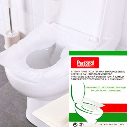Set huse igienice din hartie pentru colac WC, 10 buc