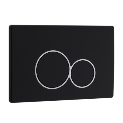 Buton de actionare rezervor WC, Balneo, negru ABS Se potriveste cu cadre Balneo Fix Frame, durabilitate lunga, capacitatea de a economisi apa datorita celor doua placi, design atemporal