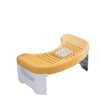 Scaunel Pliabil WC FizioTab®, Impotriva Constipatiei si Hemoroizilor, Pentru Pozitia Ghemuit Corecta Pe WC, Adulti si Copii, 1 buc, Portocaliu Inaltime 18 cm