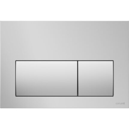 Clapeta actionare rezervor WC incastrat Cersanit Button Presto II, pentru sistemele incastrate Aqua si System (K97-524; K97-526; K97-525), compatibil cu Fresh System, Chrome Matt