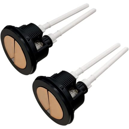 Set 2 Buton pentru rezervor toaleta, universal, JENUOS®, Otel inoxidabil, Dual, Aur