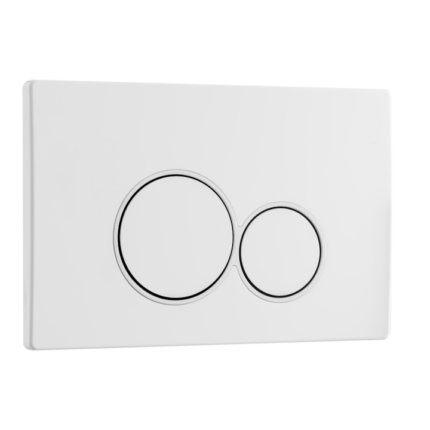 Buton de actionare rezervor WC, Balneo, alb ABS Se potriveste cu cadre Balneo Fix Frame, durabilitate lunga, capacitatea de a economisi apa datorita celor doua placi, design atemporal Buton de actionare WC