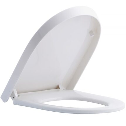 Capac WC cu inchidere silentioasa Yefound®, Forme U, adulti/copii, silentios si universal compatibil, PP, 45.5 x 36 x4.5 cm, Alb