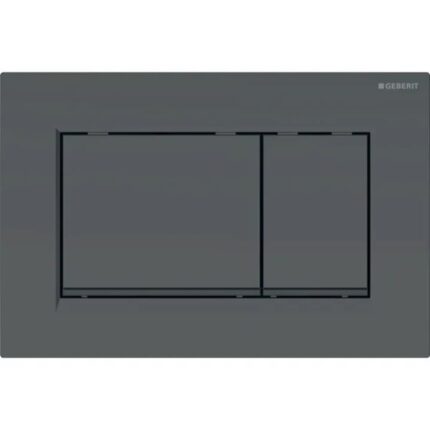 Clapeta de actionare rezervor WC incastrat Geberit Sigma30, pentru spalare cu doua volume, negru mat lacuit