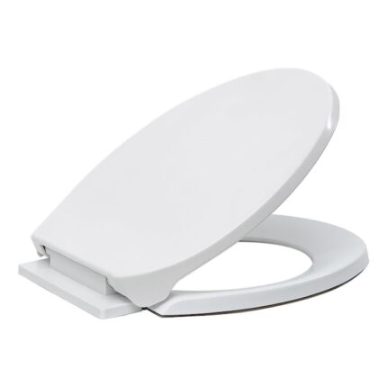 Capac alb pentru toaleta, in forma de O, inchidere silentioasa, Vivo, WTS-07B