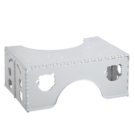 Taburet fiziologic pliabil WC impotriva constipatiei si hemoroizilor, Inaltime 17.5 cm, Sundiguer, Alb