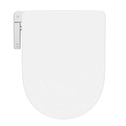 Capac de WC cu functie de bideu Roca Multiclean M3, temperatura apa 37 grade C, forma rotunda, alimentare la curent electric, 395 x 490 x 73 mm