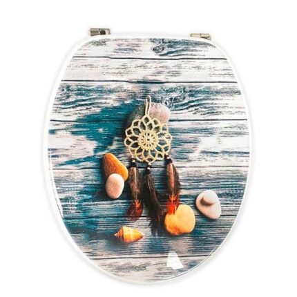 Capac wc, Frandis, cu balamale inox, inchidere standard, MDF, 38x44 cm, model Cheyenne