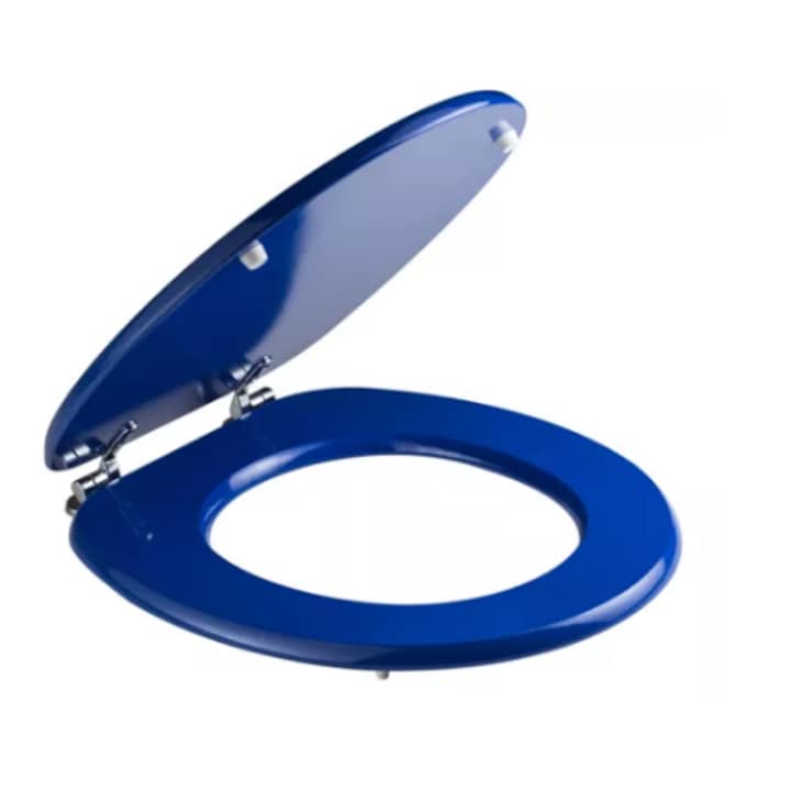 Capac toaleta din MDF de culoare albastru 43x36cm