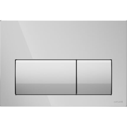 Clapeta actionare rezervor WC incastrat Cersanit Button Presto II, pentru sistemele incastrate Aqua si System (K97-524; K97-526; K97-525), compatibil cu Fresh System, Chrome Gloss
