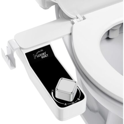 Bideu retractabil pentru toaleta cu auto curatare, duza dubla, Control de Presiune, pentru igiena personala, cu spalare, Negru