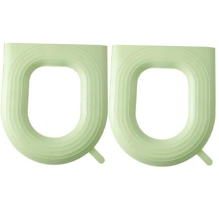 Set 2 capace toaleta BOMSTOM, EVA, cu maner, grosime 0.5cm, verde, 42x41cm