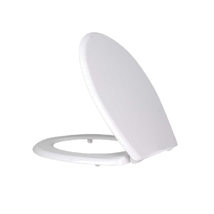 Capac pentru vasul de toaleta, Soft Close, 2kg, 45.5x37.1cm, Alb