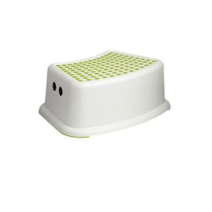 Scaun inaltator pentru toaleta si lavoar, taburet copii, alb-verde