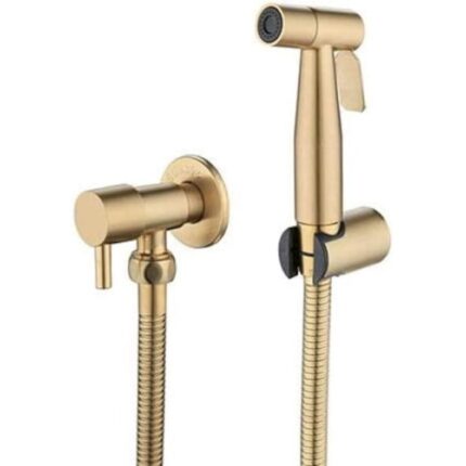 Set dus igienic pentru toaleta, pulverizator din otel inoxidabil, auriu, furtun 1.5m