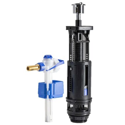 Mecanism complet WC cu actionare dubla si robinet flotor 3/8 , alimentare laterala 2" FluidMaster, pentru rezervoarele ceramice