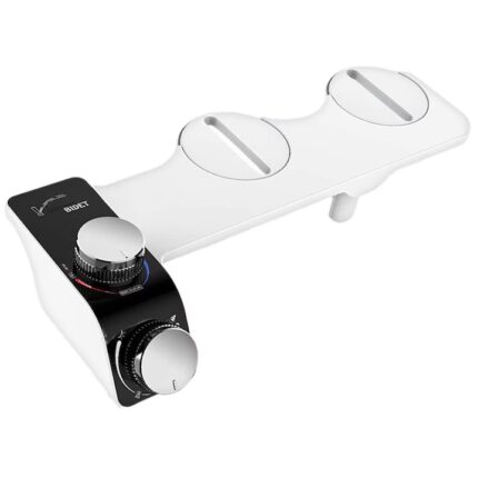 Bideu Non-Electric cu Spray Dual Apa Calda si Rece, Presiunea Apei Reglabila, Atasabil la vasul de toaleta, Usor de Instalat, Temperatura Ajustabila, 3 Functii, Alb