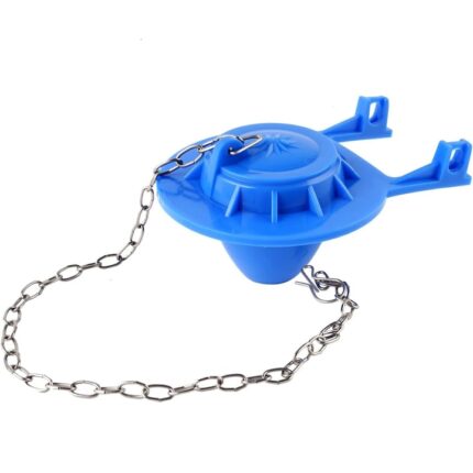 Flotor pentru toaleta, Nybgyy, cauciuc rezistent, lant inox, albastru