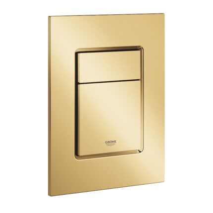 Placa de actionare Grohe Skate Cosmo, S, dubla, 130 x 172 mm, verticala, lucios, auriu, 37535GL0