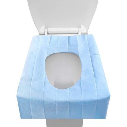 Hartie de unica folosinta pentru colac WC, Sunmostar, 10buc, Albastru