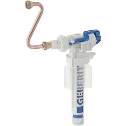 Valva de umplere Geberit tip 380, racord la apa lateral, 3/8", niplu din alama: H=24.3cm