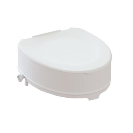 Inaltator vas WC 10 cm inaltime, cu capac, pentru persoane cu dizabilitati, afectiuni sold, Wimed, Alb