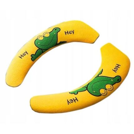 Husa toaleta pentru copii, Model cu dinozauri, 38x9 cm, Galben/Verde