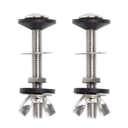 Set 2 suruburi pentru vase de toaleta, Inox, 74 x 8mm, Argintiu