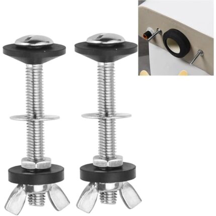 Set de 2 suruburi pentru rezervor toaleta, KkvoGmle, inox, 74x16x8 mm, Argintiu
