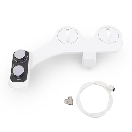 Bideu non-electric, Chucai, Atasabil la vasul de toaleta, Spalare dama/barbati, 2 Duze, Alb