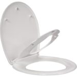 Capac toaleta, Fala, Polipropilena, 2 in 1, Alb